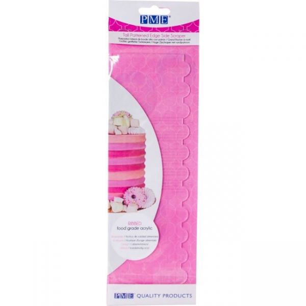 Tall Patterned Edge Side Scraper - Ribbed